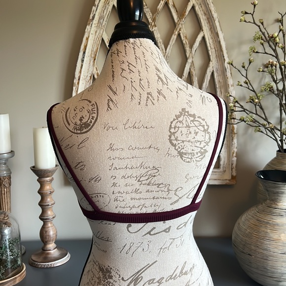 Sheer Rose & Olive top with Free People Bralette - Picture 3 of 7